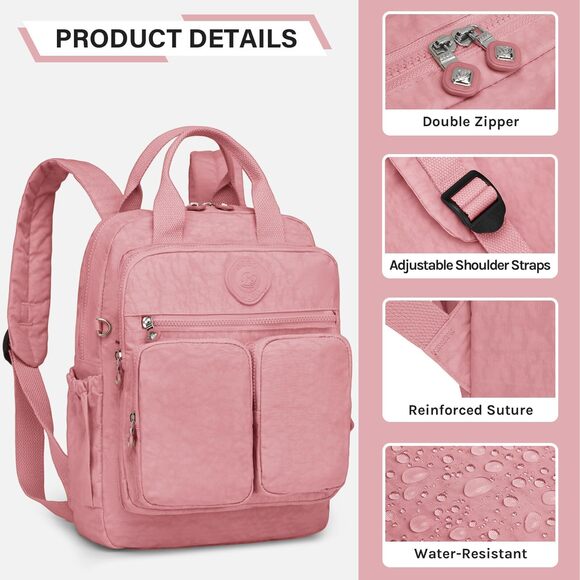 8069 Backpack Purse, Fashionable Mini Backpack Crossbody Bag, Small Daypack main image 5